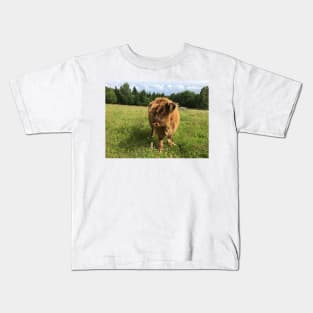 Scottish Highland Cattle Calf 1452 Kids T-Shirt